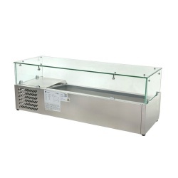 Vitrină frigorifică pentru ingrediente sau sosuri 4x GN1/3, Hurakan - Img 3