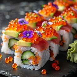 Vitrină frigorifică pentru pește, sushi, fructe de mare, 1268x230 mm, Infrico - Img 2