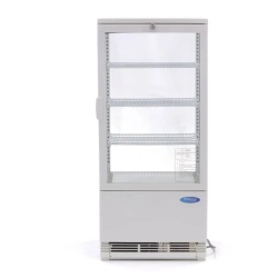 Vitrină frigorifică verticală, 78 Litri albă - Img 2