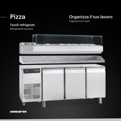 Vitrină ingrediente pizza Samaref, 1800x370x410 mm - Img 4