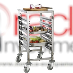 Cărucior de transport 6 tăvi GN1/1, din inox