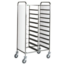 Cărucior inox+perfex 20 tăvi GN 1/1, Forcar - Img 3