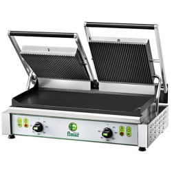 Contact grill 480×230 mm cu placă dublă netedă, Fimar - Img 2