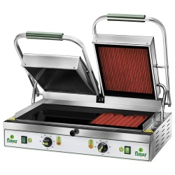 Contact grill dublu cu placă ceramică netedă/striată, Fimar - Img 2