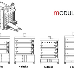 Cuptor modular electric MECH-MASZ Modulo 2 pentru brutării, cofetării şi patiserii, 3 vetre 2x60x40cm - Img 5