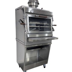 Cuptor pentru steak pe cărbuni cu suport, hotă și grill Pira 80 XXL Silver ED - Img 10