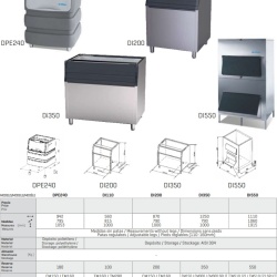 Dulap de păstrare pentru mașina de făcut gheață, inox, 200 L Infrico - Img 2
