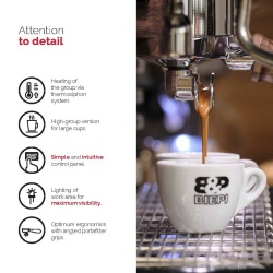 Espressor 2 grupuri, MC-E 2 COMPACT AUTOMATIC, Biepi Italia - Img 8