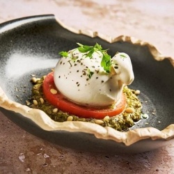 Farfurie neagră de paste/salată Fine Dining 24x6.5 cm, set de 4 bucăți, Sucro PuraSangre - Img 3
