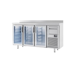 Frigider de bar cu tejghea, cu 3 uși de sticlă, Infrico - Img 5