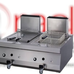 Friteuză dublă pe gaz 2x 12 Litri