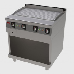 Fry top electric cu suprafață striată și suport neutru, Jemi - Img 2