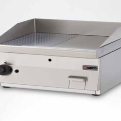 Grătar Fry-top electric dublu cromat, neted-striat, Desco Italia - Img 2