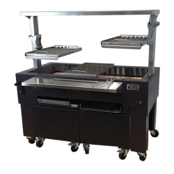 Gratar profesional barbeque pentru steak pe carbuni, 1450x820x970 mm - Img 5
