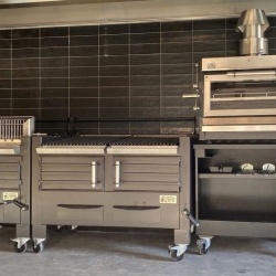 Grătar profesional Barbeque pentru Steak pe cărbuni, 800x820x930 mm - Img 6