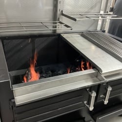 Grătar profesional Barbeque pentru Steak pe cărbuni, PIRA BBQ M150 - Img 9