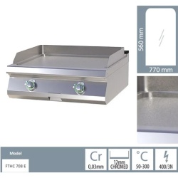 Grill dublu electric CROMAT cu placă netedă, de banc - Img 3