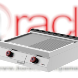 Grill dublu electric cu placă 1/2 striată 1/2 netedă, de banc, Desco Italia