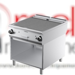 Grill dublu electric cu placă striată cromată și dulap deschis, Desco