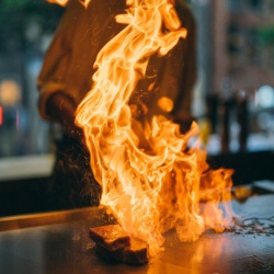 Grill japonez Teppanyaki, de banc, 120x39 cm, Casta - Img 5