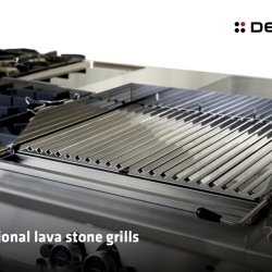 Grill simplu cu rocă vulcanică, cu dulap neutru, Desco Italia - Img 6