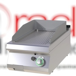 Grill simplu pe gaz cu placă striată, de banc