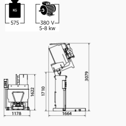 Lift pentru cuvă mixer cu spirală - Img 3