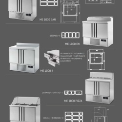 Masă frigorifică cu 2 uși 978x700x895 mm, 230L, Infrico Spania - Img 6