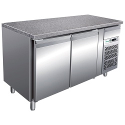 Masă frigorifică pentru patiserie cu 2 uși și blat din granit, 1505x800 mm - Img 3