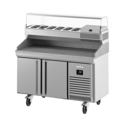 Masă frigorifică pentru pizza 1490x700x830 mm, 305+35 L, Infrico Spania - Img 6