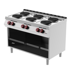 Mașină de gătit electrică cu 6 plite rotunde, Desco Italia - Img 3