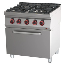 Mașină de gătit pe gaz cu 4 arzătoare, și cuptor electric GN1/1 - Img 2
