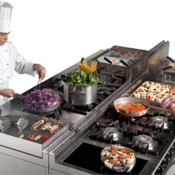 Mașină de gătit wok 2 arzătoare, cu suport deschis, Casta - Img 8