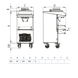 Mașină de înghețată cu extragere automată și temporizator electromecanic 15 L/h, Staf59 - Img 3