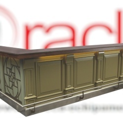 Mobilier neutru pentru bar 390x236xh 85/107 cm