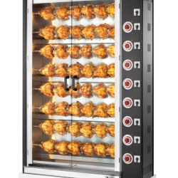 Rotisor electric negru, 8 țepușe, 48 pui CB Italia - Img 3