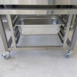 Suport pentru cuptor 850x800x600h cu 5 ghidaje pentru tăvi GN 1/1 - Img 2