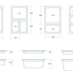 Tavă gastronomie GN 1/1 din oțel inoxidabil, adâncime 100 mm - Img 3