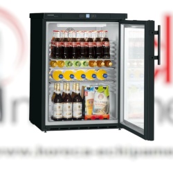 Vitrină frigorifică bar, magain, răcire dinamică, 130 litri, Neagră, Liebherr