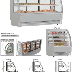 Vitrină frigorifică deschisă autoservire cofetărie/patiserie/magazin ONIX, 938x1300 mm Infrico - Img 3