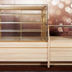 Vitrină frigorifică pentru cofetărie, patiserie 1390x890x1450 mm - Img 8