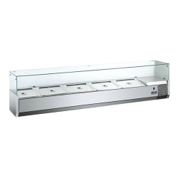 Vitrină frigorifică pentru ingrediente sau sosuri 5x GN1/4, Hurakan - Img 2