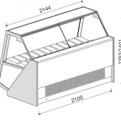 Vitrina frigorifică pentru prezentare înghețată Gelato, PREMIUM G12 (1250x1400 mm) - Img 6