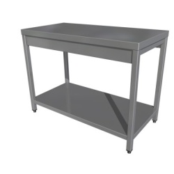 Ansamblu raft inox cu masă de lucru - Img 2