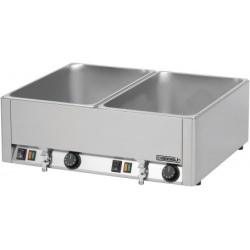 Bain Marie dublu 2 GN1/1 cu robinet inox, Casselin - Img 2