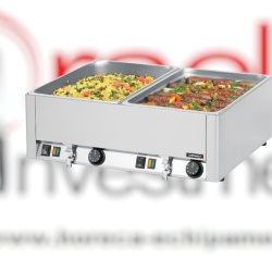 Bain Marie dublu 2 GN1/1 cu robinet inox, Casselin