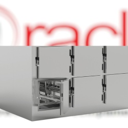 Cameră frigorifică mortuară cu 6 locuri, modulară 2560x2860x1800 mm, Interior/Exterior Lăcuit