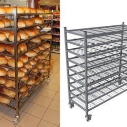 Cărucior răcire pentru brutărie, 1500x550x1800 mm - Img 3