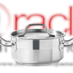 Cratiță cu capac 4,8 Litri, 24 cmx10,5 cm înălțime, inox, Hendi