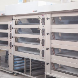 Cuptor electric pentru panificație cu 4 vetre, (8 tăvi 60x40/vatră), hotă și suport - Img 10